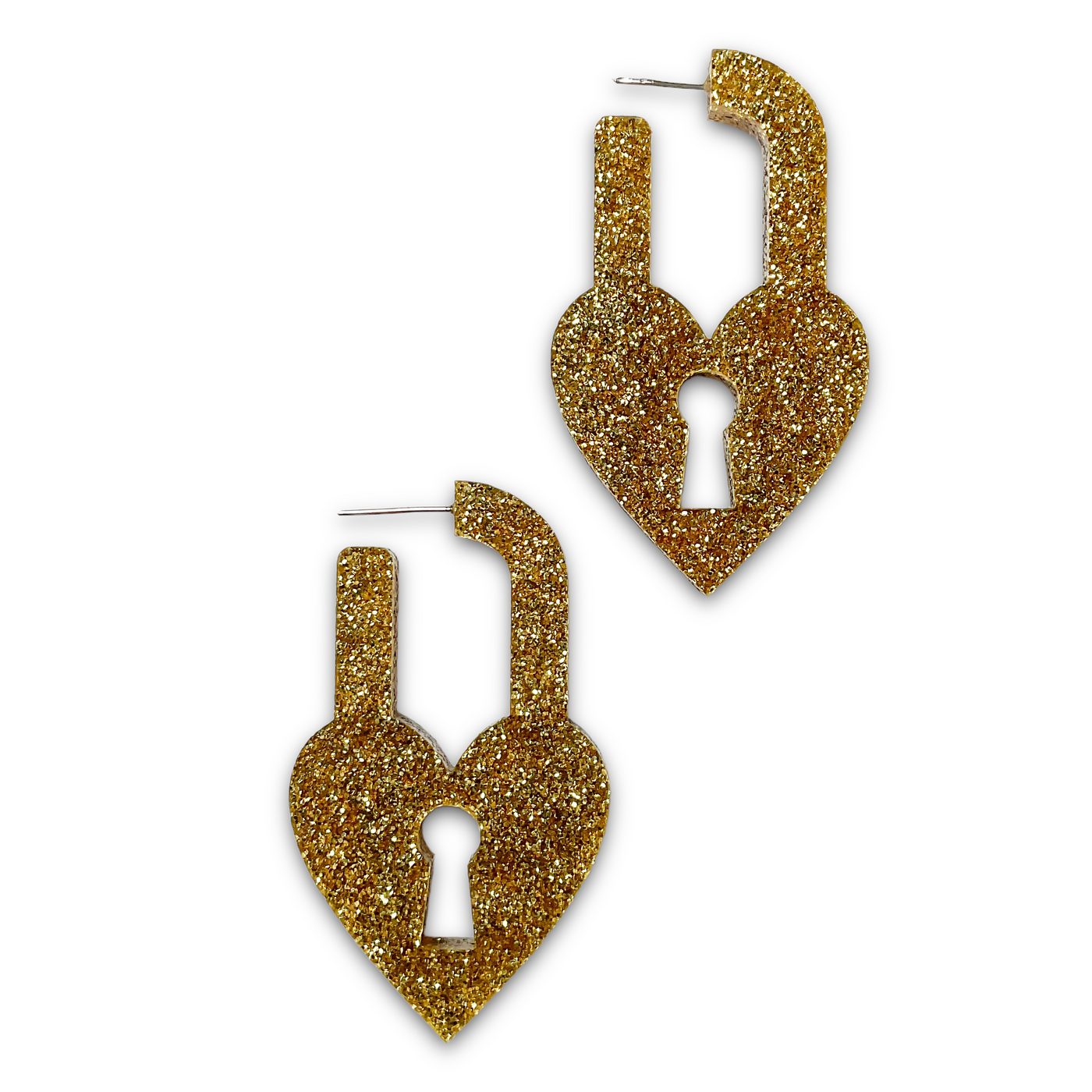 Gold-y Locks Earrings *Limited Edition* Chunky Glitter Gold