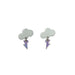 Baby Rain Cloud Earrings - White/Iridescent