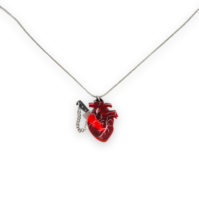 Chopped Heart Necklace
