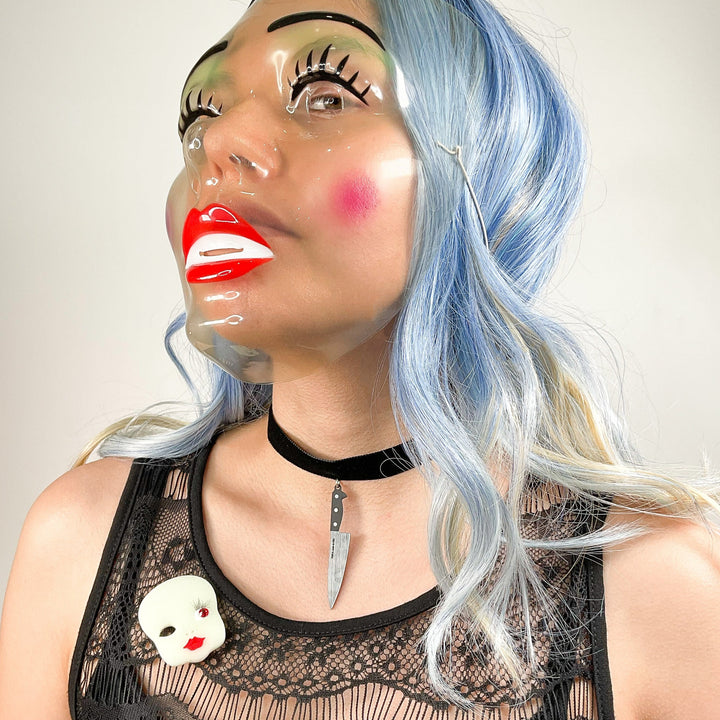 Last Chance! SALE! Creepy Doll Head Brooch