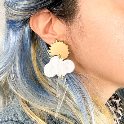 Partly Cloudy Earrings - Chance of Shimmer
