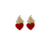 Feeling a little heart burn earrings in red