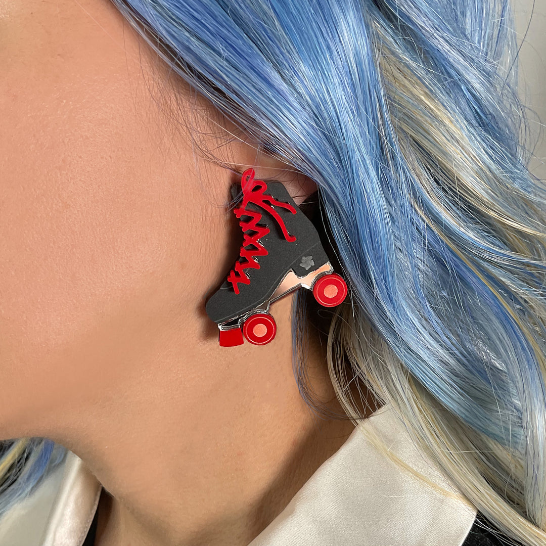 FINAL SALE! Hell on Wheels Earrings (bin a-11-01)