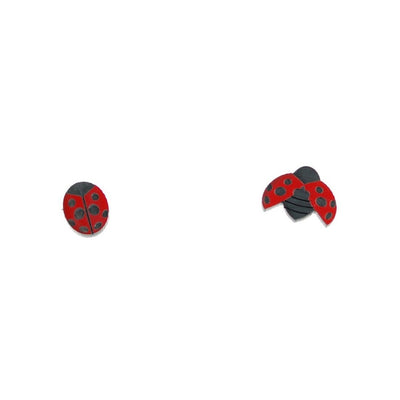 Ladybug Earrings in Red/Black