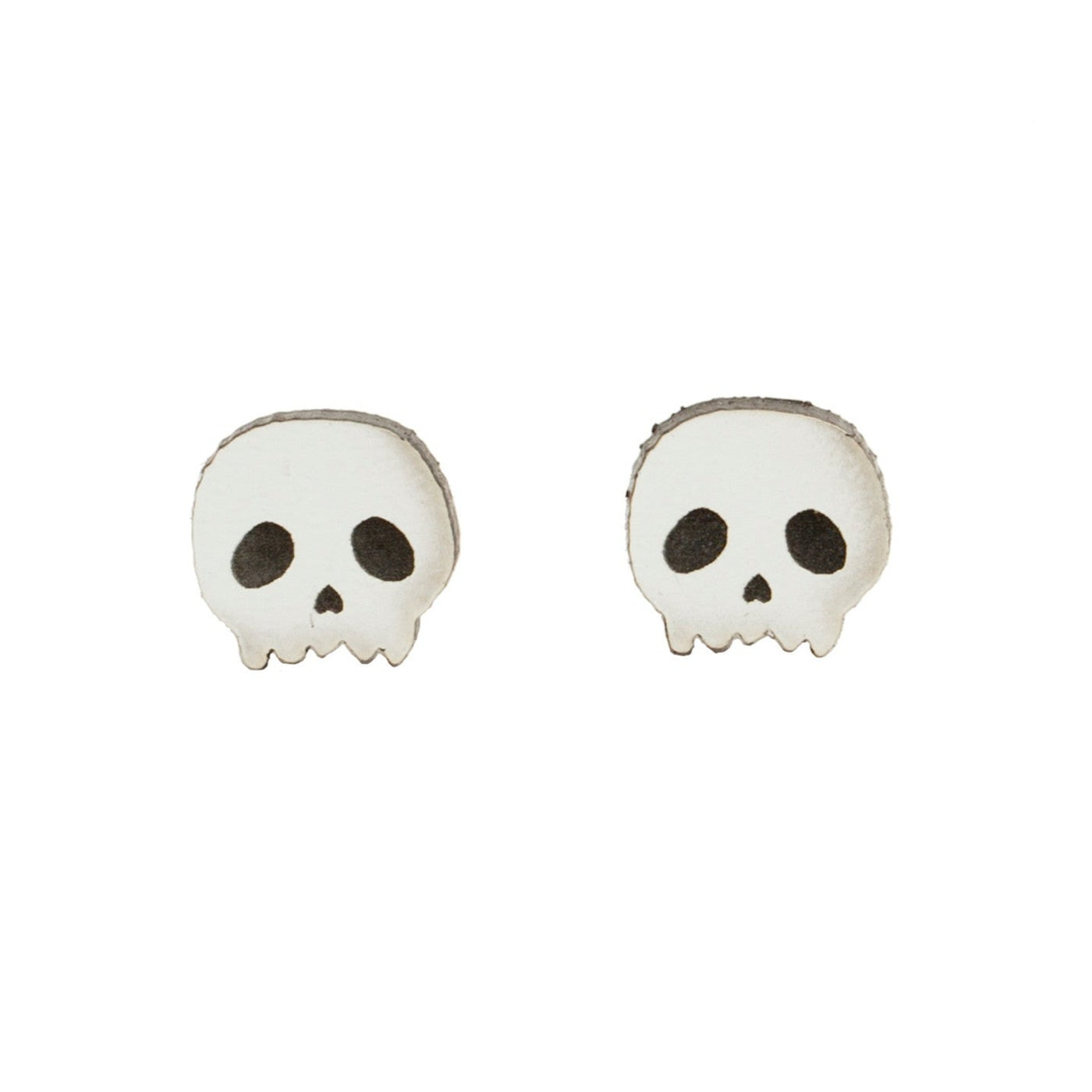 Skull Earrings in White