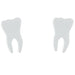 Teeth Earrings in White