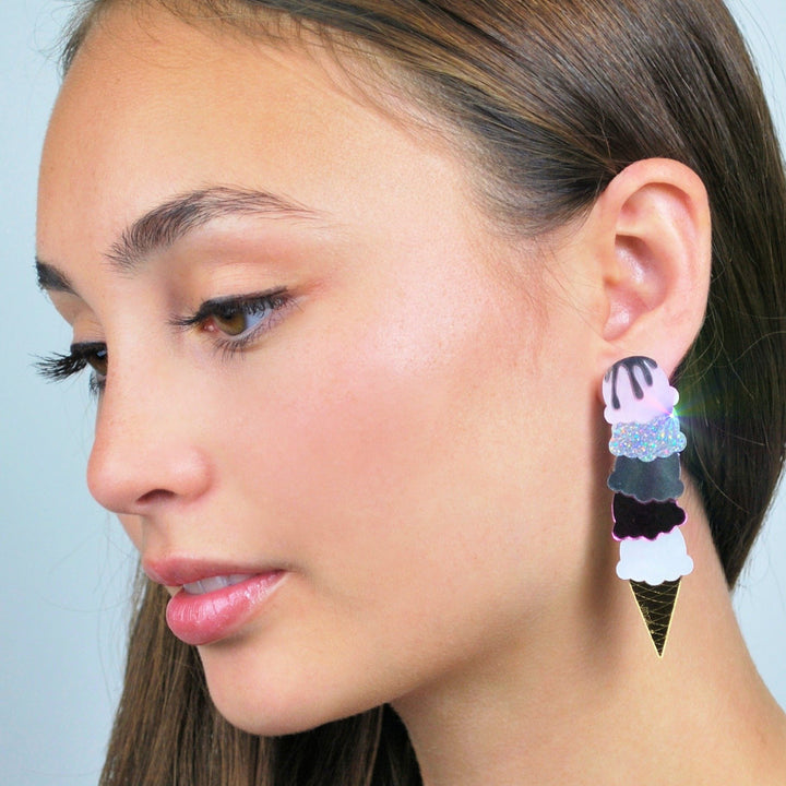 Last Chance! XL Ice Cream Cone earrings